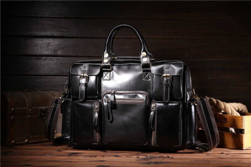 Стильна шкіряна сумка, колір чорний, Bexhill 7028A bx7028A фото