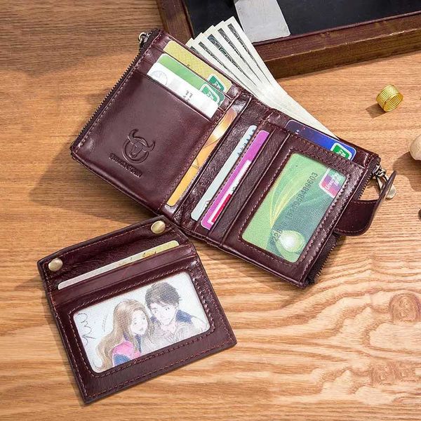 Чоловічий гаманець розкладний коричневий з ланцюжком TW080C Bull TW080C фото