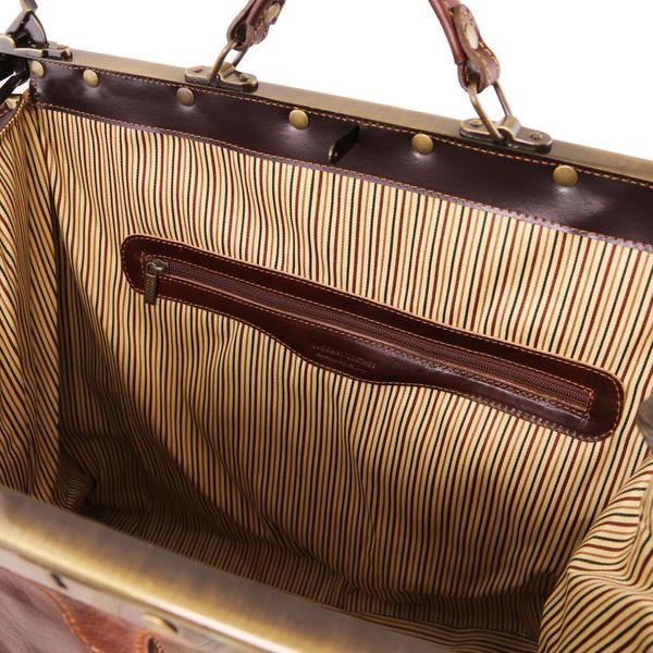 Madrid - шкіряна сумка Gladstone - великого розміру TL1022 Темно -коричневий TL1022 фото