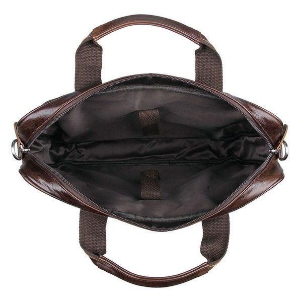 Практична сумка портфель для чоловіків шкіряна бренду John McDee 7334Q JD7334Q фото