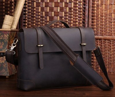 Чоловік шкіряний портфель, сумка, ретро-стиль, матова темна 7082R-1 JD7082R-1 фото