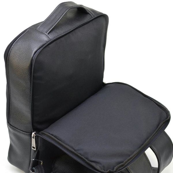 Шкіряний чоловічий рюкзак чорний TARWA FA-7287-3md на два відділи FA-7287-3md фото