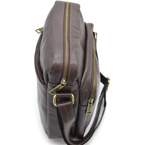 Шкіряна сумка месенджер чоловіча, коричневий "Флотар" FC-6012-3md TARWA FC-6012-3md фото