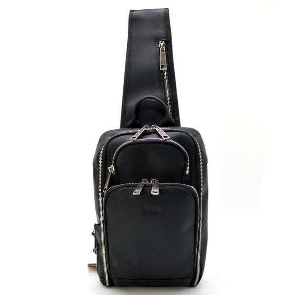 Шкіряний рюкзак Строп грудна сумка TARWA RA-0910-4lx Чорний RC-0910-4lx фото