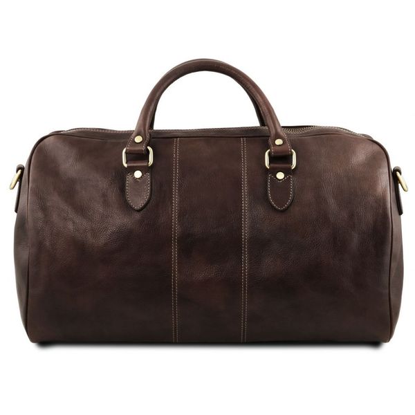 Lisbona - Дорожня шкіряна сумка великого розміру TL141657 Темно -коричневий TL141657 фото