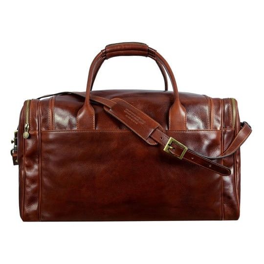 Велика шкіряна італійська дорожня сумка коричнева Time Resistance 5191701 5191701 фото