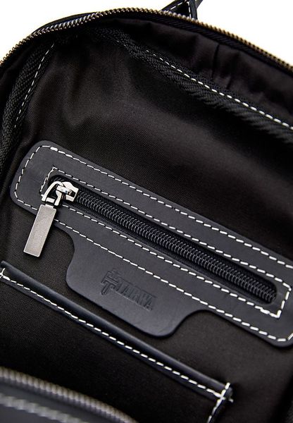 Жіночий чорний шкіряний рюкзак TARWA RA-2008-3md середнього розміру RW-2008-3md фото
