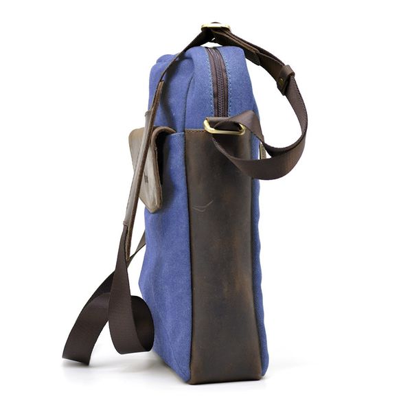Чоловіча сумка із синього канвасу через плече TARWA RKc-1810-4lx RKc-1810-4lx фото