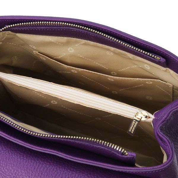 Silene - шкіряна конвертована рюкзак сумочка TL142152 Фіолетова TL142152 фото