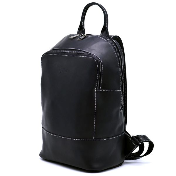 Жіночий чорний шкіряний рюкзак TARWA RA-2008-3md середнього розміру RW-2008-3md фото
