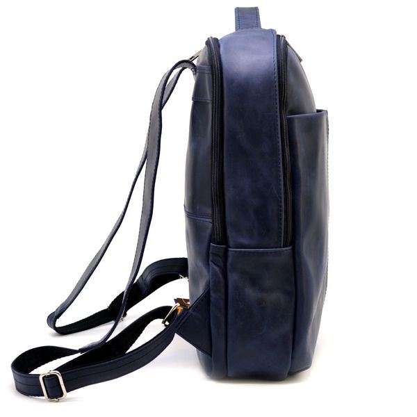 Шкіряний рюкзак синій унісекс TARWA RK-7280-3md RA-7280-3md фото