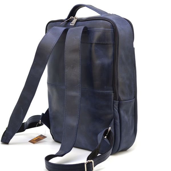 Шкіряний рюкзак синій унісекс TARWA RK-7280-3md RA-7280-3md фото