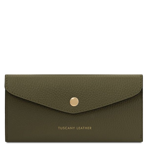 Шкіряний конверт гаманець tl142322 Лісовий зелений TL142322 фото