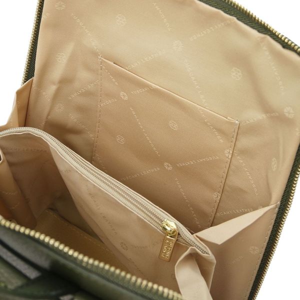 TL Bag - невеликий шкіряний рюкзак для жінок TL142092 Лісовий зелений TL142092 фото