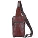 Шкіряний міні-рюкзак на одній шлеї бренду John McDee JD4002C фото 3