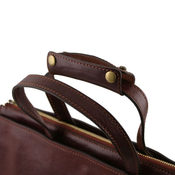 Palermo - шкіряний портфель 3 відділення для жінки TL141343 коричневий TL141369 фото