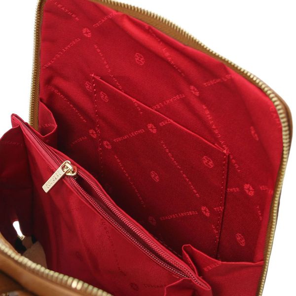 TL Bag - невеликий шкіряний рюкзак для жінок TL142092 коньяк TL142092 фото