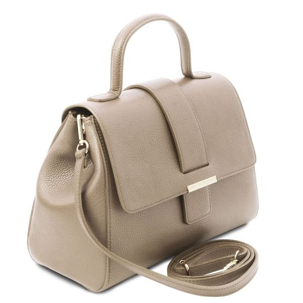 TL Bag - шкіряна сумочка TL142156 Світло -сірий -Браун TL142156 фото