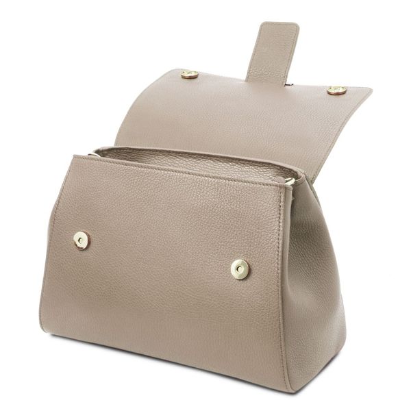 TL Bag - шкіряна сумочка TL142156 Світло -сірий -Браун TL142156 фото