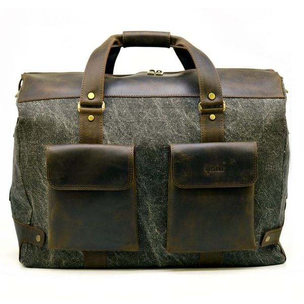 Дорожня стильна сумка парусина канвас та шкіра RG-4353-4lx TARWA RG-4353-4lx фото