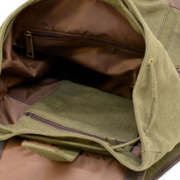 Міський рюкзак мікс з канвасу і шкіри RH-0010-4lx від бренду TARWA RH-0010- 4lx фото