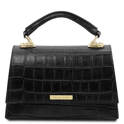 Afrodite - шкіряна сумочка з друком Croc Tl142300 Чорний TL142300 фото