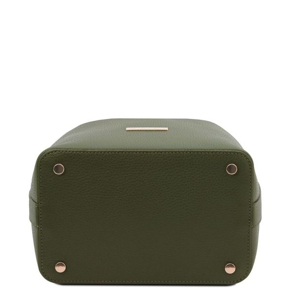 TL Bag - шкіряна сумка відро (баклет) TL142311 Лісовий зелений TL142311 фото