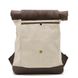 Ролл-ап рюкзак зі шкіри та канвас TARWA RGj-5191-3md слонова кістка RGc-5191-3md фото 5