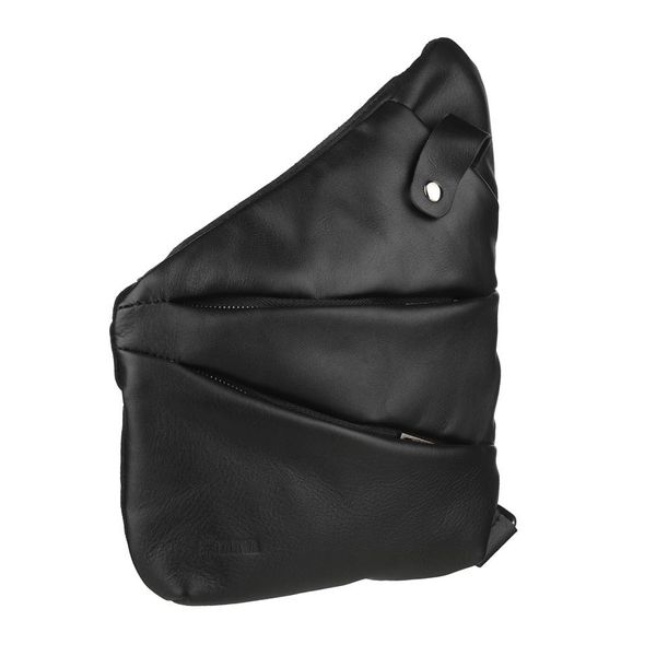 Чоловіча сумка-слінг через плече мікс канвасу та шкіри GAc-6402-3md чорна бренд TARWA GA-6402-4lx фото