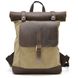 Ролл-ап рюкзак зі шкіри та пісочний канвас TARWA RSc-5191-3md RGc-5191-3md фото 3