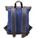 Рол-ап рюкзак зі шкіри та синій канвас TARWA RKc-5191-3md RGc-5191-3md фото 4
