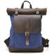 Рол-ап рюкзак зі шкіри та синій канвас TARWA RKc-5191-3md RGc-5191-3md фото 9