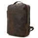 Шкіряний чоловічий коричневий рюкзак RC-7281-3md з передньою кишенею на блискавці RC-7281-3md фото 2