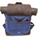 Рол-ап рюкзак зі шкіри та синій канвас TARWA RKc-5191-3md RGc-5191-3md фото 6