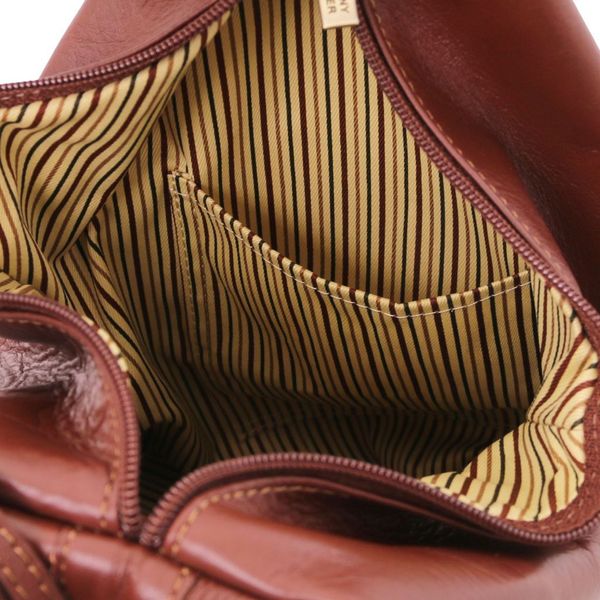 Shanghai - рюкзак, виготовлений з м'якої шкіряної TL140963 кориці TL140963 фото
