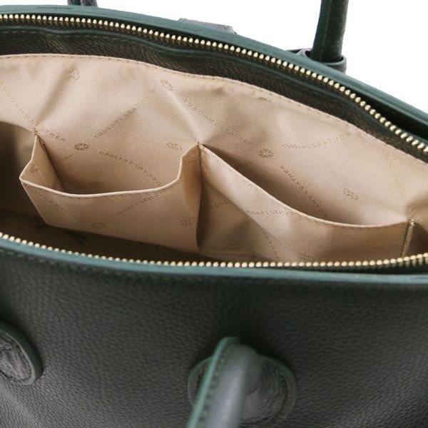 TL Bag - шкіряна сумка з золотою фурнітурою TL141529 Forest Green TL141529 фото