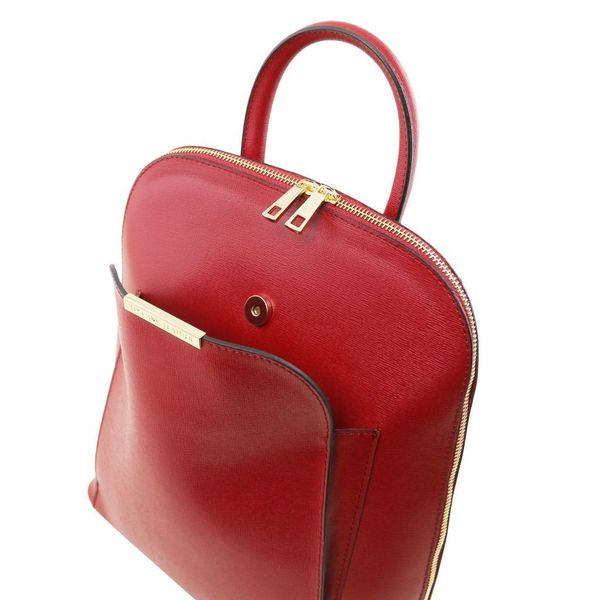 TL Bag - шкіряний рюкзак Saffiano для жінок TL141631 Червоний TL141631 фото