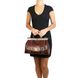 Monalisa - шкіряна сумка Gladstone з пряжками спереду TL10034 Темно -коричневий TL10034 фото 7