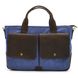 Чоловіча сумка з канвас та кінської шкіри TARWA RKc-3990-3md синій RbSc-3990-3md фото 3