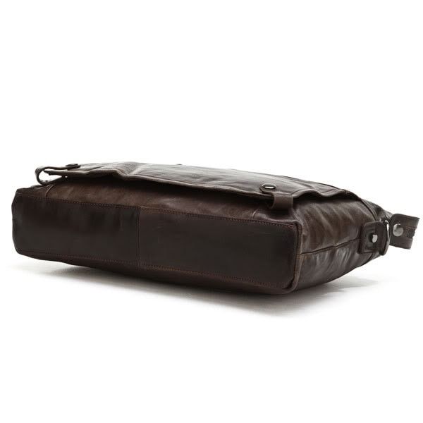 Шкіряна натуральна сумка на кожен день, коричнева 7120C 9188 фото