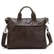 Шкіряна натуральна сумка на кожен день, коричнева 7120C 9188 фото 3