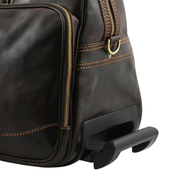 Bora Bora - шкіряна сумка на колесах - маленький TL3065 темно -коричневий TL3065 фото
