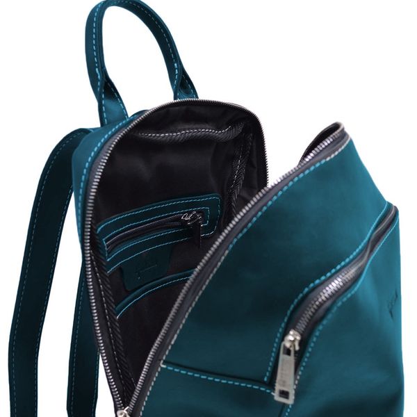 Жіночий шкіряний блакитний рюкзак TARWA RKsky-2008-3md RW-2008-3md фото