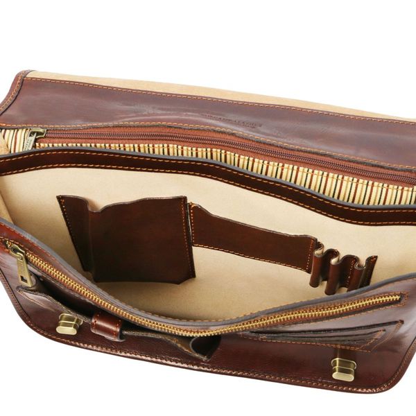 Siena - шкіряна сумка - -міксер для 2 відділів TL142243 BROWN TL142243 фото