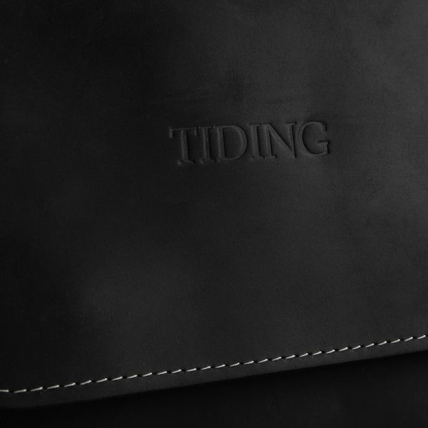 Чоловіча шкіряна сумка на плече, колір чорний, Tiding tid3027 tid3027 фото
