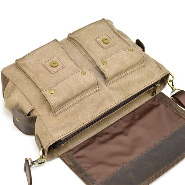 Чоловіча сумка через плече з канвасу і шкіри RSc-6690-4lx TARWA RAc-6690-4lx фото