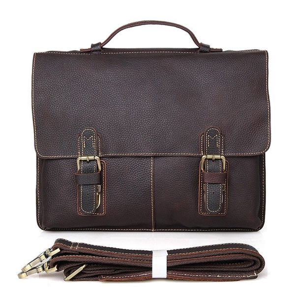 Чоловік шкіряний портфель, сумка для ноутбука, коричнева 7090R JD7090R фото