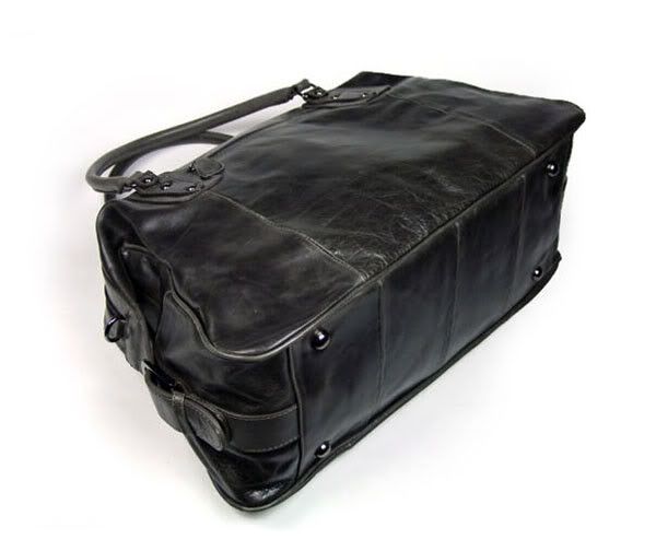 Стильна вінтажна шкіряна дорожня сумка сіра 7071J JD7071J фото