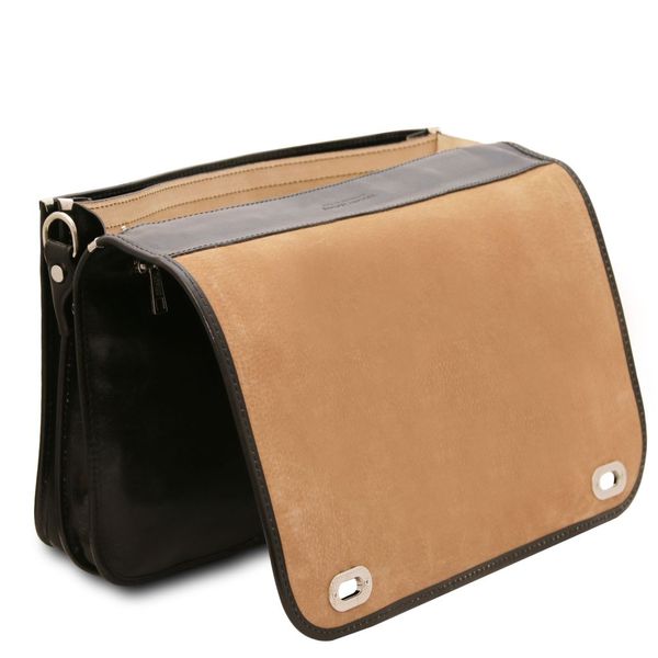 Siena - шкіряна сумка - -міксер для 2 відділів TL142243 Чорний TL142243 фото
