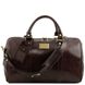 TL Voyager - дорожня шкіряна сумка -Дуфля з кишеню ззаду - невеликий розмір TL141250 Темно -коричневий TL141250 фото 1